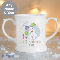 Personalised The Snowdog My 1st Christmas Blue Loving Mug Extra Image 1 Preview